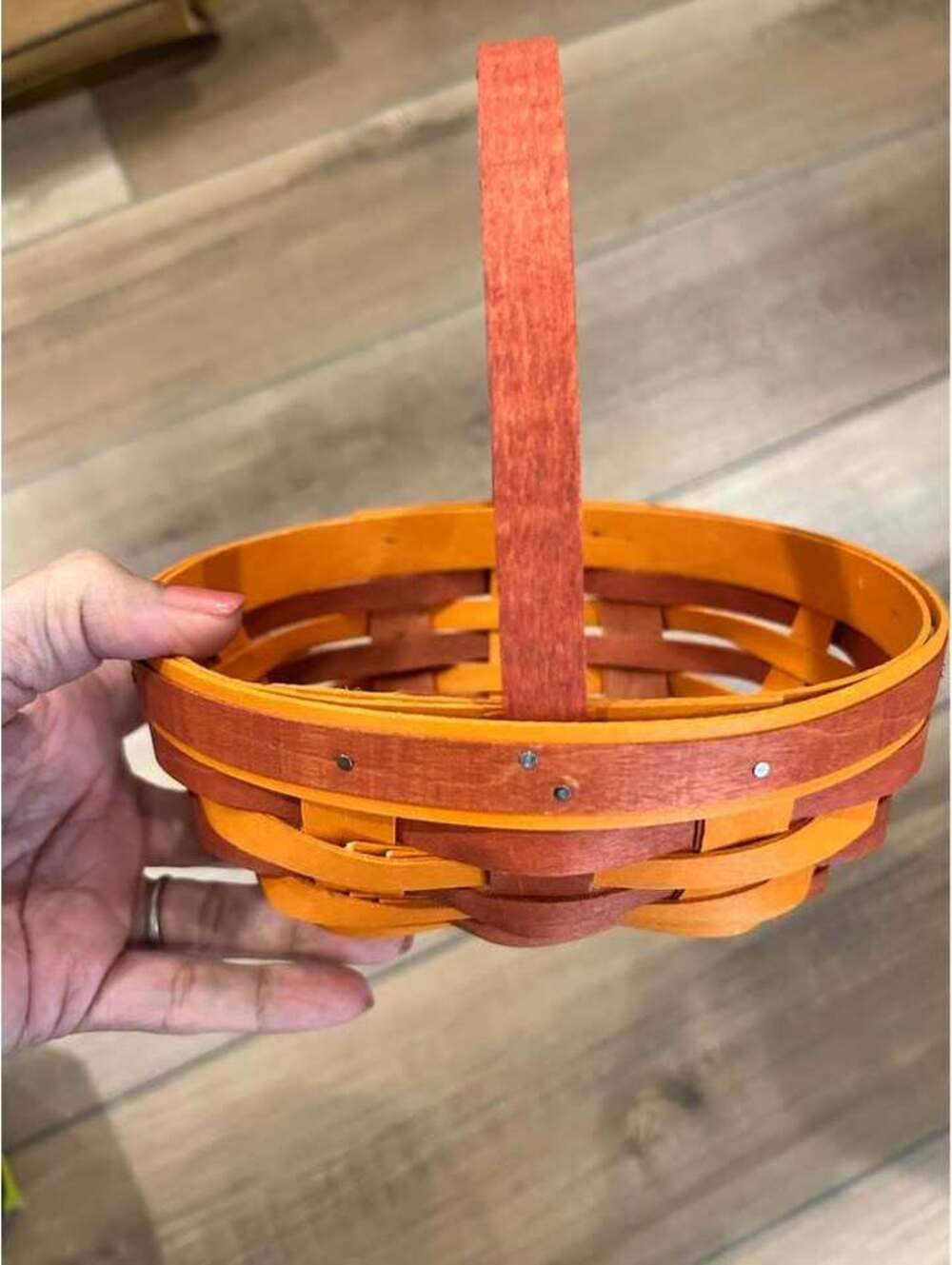 Longaberger Oval orange spice woven basket 2016 Fall Halloween